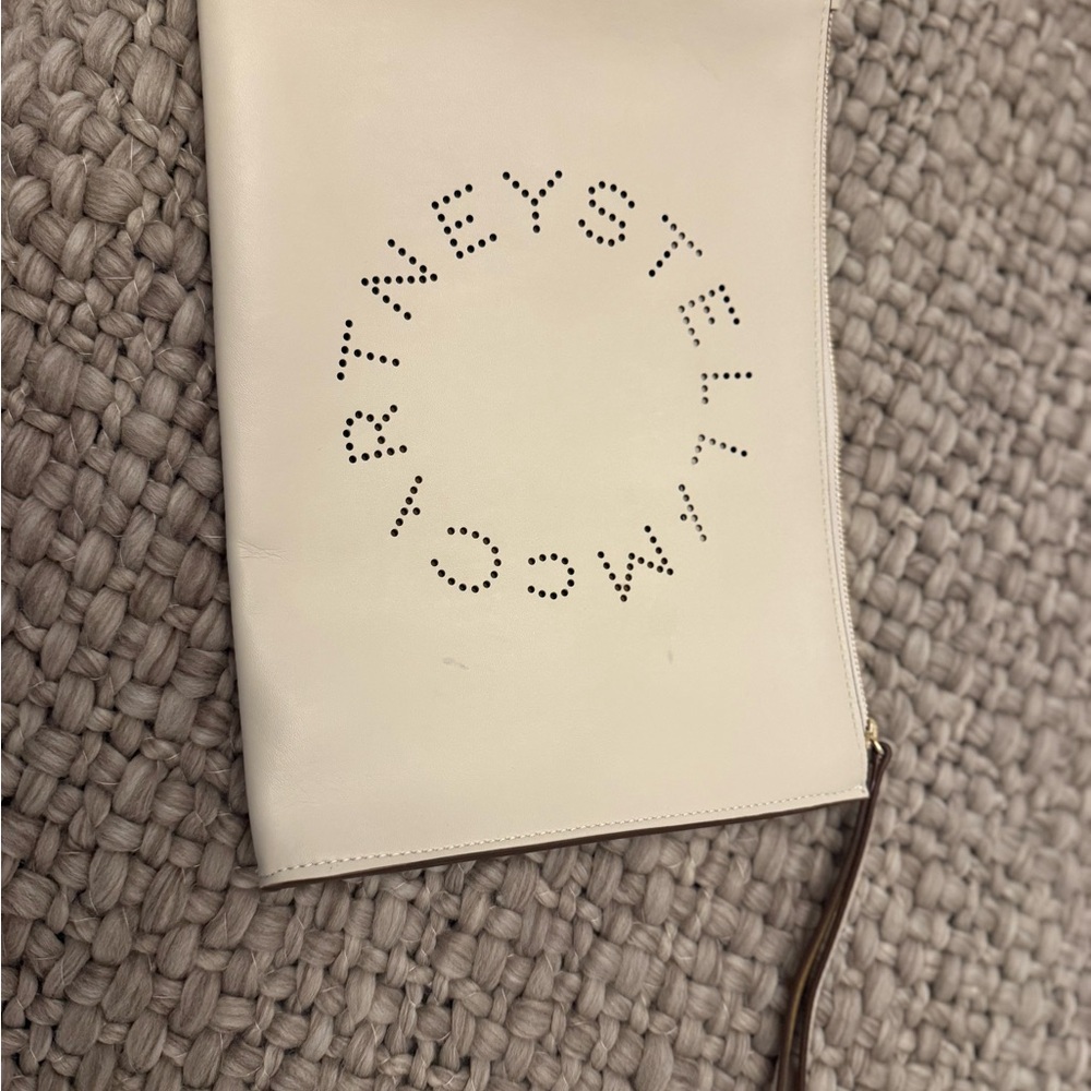 Stella McCartney Beige and White Clutch
